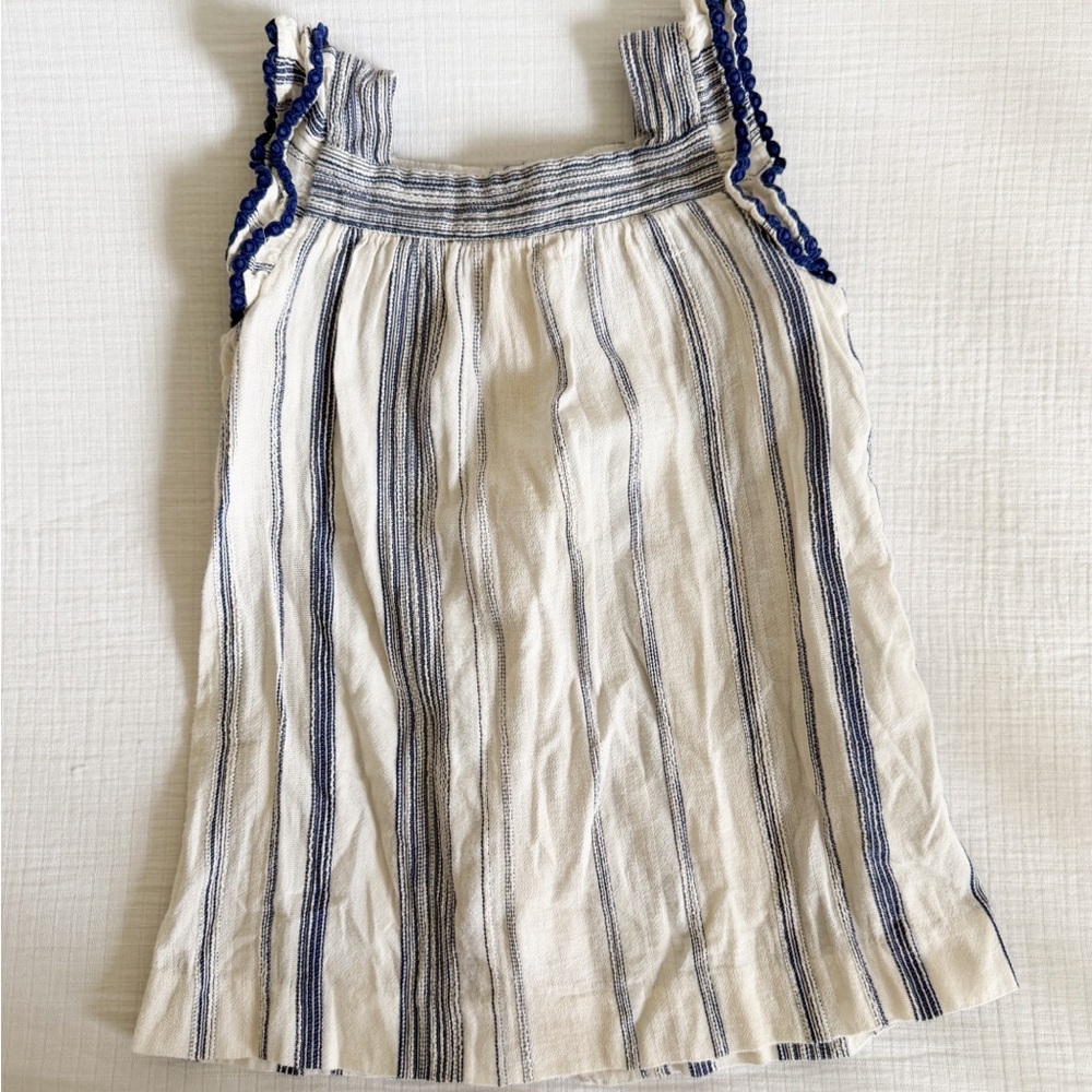 Zara Striped Blue and Off-white Kids Dress